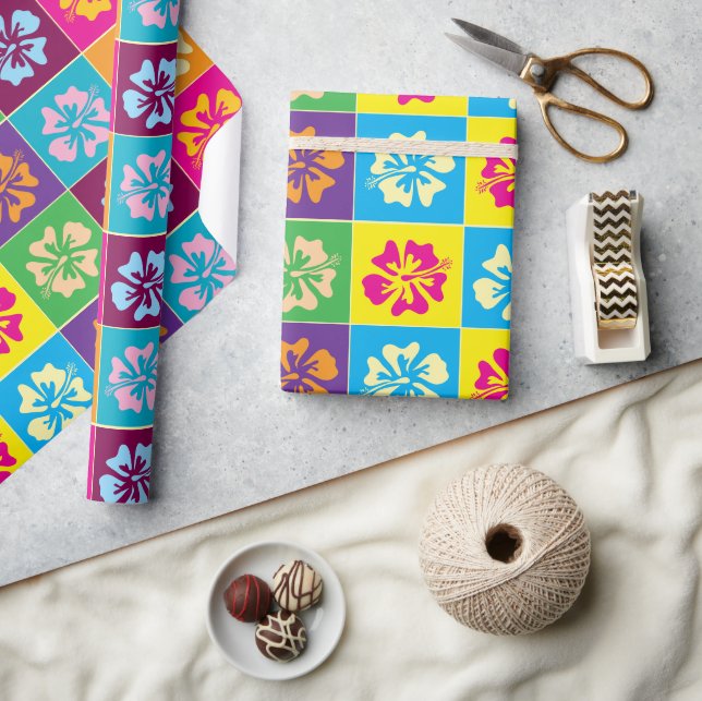 Anpassningsbar för färgning av Hibiscus-blomman mö Presentpapper (Hantverk)