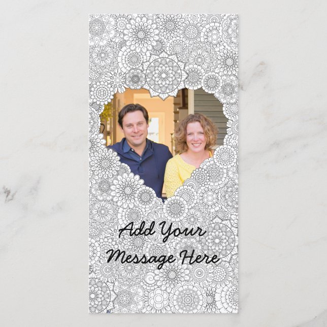 Anpassningsbar för färgning av Vuxen med Heart Pho (Framsida)