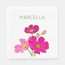 Anpassningsbar för färgstarka Bright Garden Cosmos Pappersservett