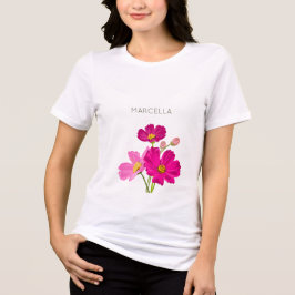 Anpassningsbar för färgstarka Bright Garden Cosmos T Shirt