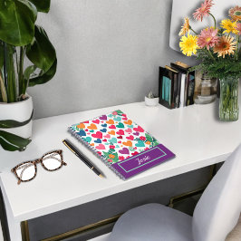 Anpassningsbar för färgstarka hjärtan anteckningsbok