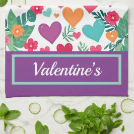 Anpassningsbar för färgstarka hjärtan kökshandduk