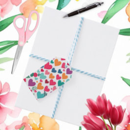 Anpassningsbar för färgstarka hjärtan presentetikett