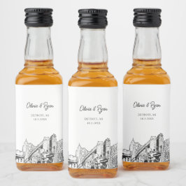 Anpassningsbar för favoritvälkomstgåva från Detroi Spritflaskor Etikett