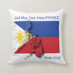 ANPASSNINGSBAR för FILIPINO FLAGGA Philippines Scr Kudde