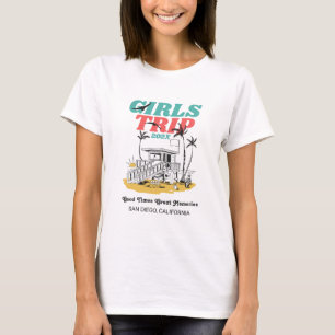 Anpassningsbar för flickornas Resa Vintage Retro B T Shirt