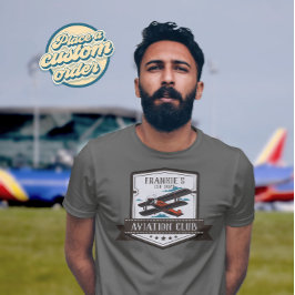 Anpassningsbar för flygplanspilotens Klubb T Shirt