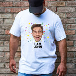 Anpassningsbar för Födelsedagsfest av funktionell  T Shirt<br><div class="desc">Öka födelsedagskalkylen till nya höjder av munterhet med vår Anpassningsbar för Födelsedagsfest av Personligen Photo T-Shirt i pristine white. Det här är inte bara din genomsnittliga födelsedagstest, det är en arbetsyta för att skapa varaktiga minnen på ett ljusare och personlig sätt. Med en lustig stil för att matcha födelsedlarna kan...</div>