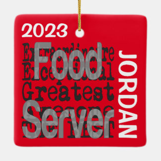 Anpassningsbar för Food Server Extraordinaire Julgransprydnad Keramik