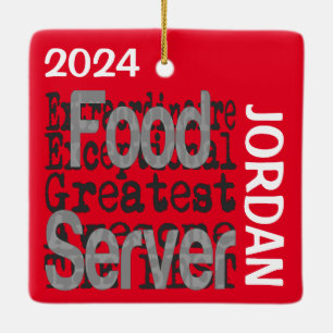 Anpassningsbar för Food Server Extraordinaire Julgransprydnad Keramik