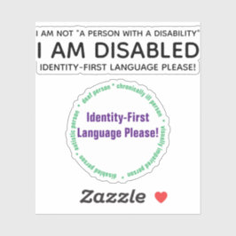 Anpassningsbar för första funktionshindrade, Vinyl Klistermärken