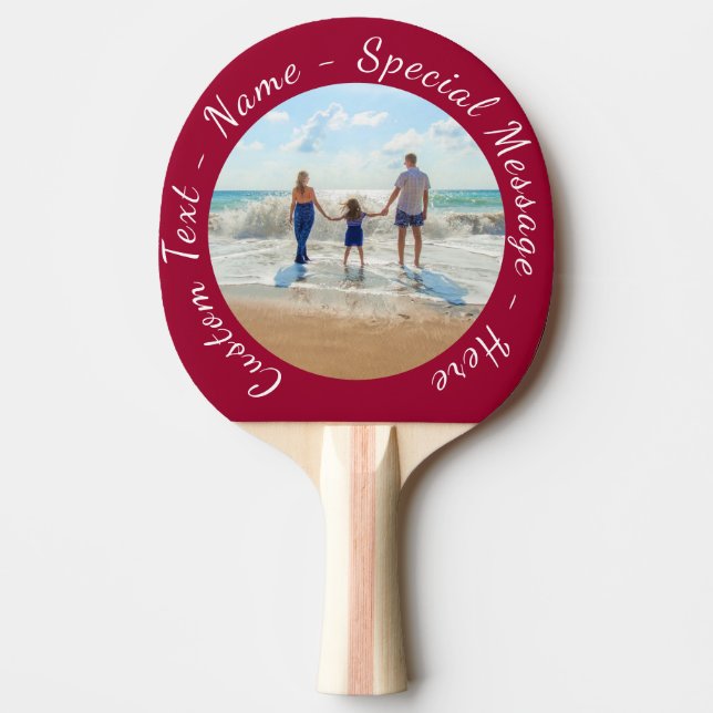 Anpassningsbar för foto Ping Pong Paddle Pingisracket (Framsidan)