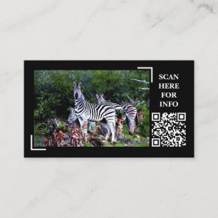 Anpassningsbar för fotografi av Zebra Aloe Wildlif Visitkort