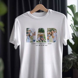 Anpassningsbar för fotokollage för pappa Brev-urkl T Shirt