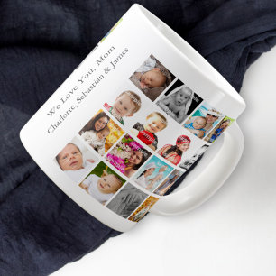 Anpassningsbar för fotokollage-Personlig Jumbo Mugg