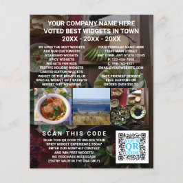 Anpassningsbar för fotoutannonsering av QR-Mörk fö Flygblad