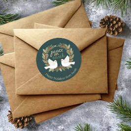 Anpassningsbar för fred på jordduvor - julens Helg Runt Klistermärke