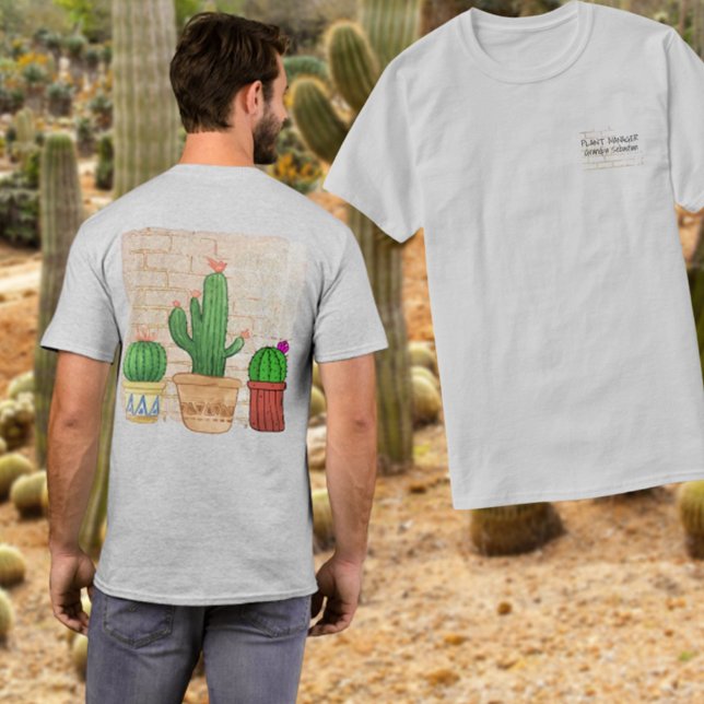 Anpassningsbar för Funny Cactus Plant Manager T Shirt (Skapare uppladdad)