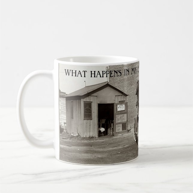 Anpassningsbar för Funny Garage Mechanic Auto Cars Kaffemugg (Vänster)