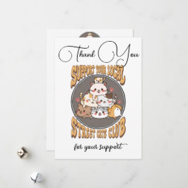 Anpassningsbar för gatukatter - klubb Tack för dit Julkort