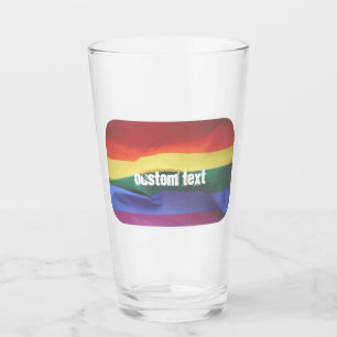 Anpassningsbar för Gay pride Rainbow Flagga Glaskopp