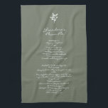 Anpassningsbar för Grandmas Family Recipe Keepsaki Kökshandduk<br><div class="desc">Lägg till en egen text för att skapa en keepsaké som kan delas ut till generation.</div>
