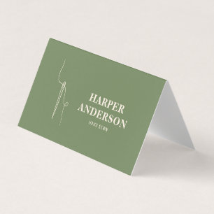 Anpassningsbar för Grönt av modern minimal syning Visitkort