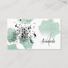 Anpassningsbar för gröntens vattenfärgsprickning Q Visitkort