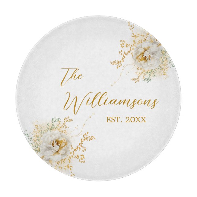 Anpassningsbar för Guld-skriptBlommigt för elegant (Framsidan)