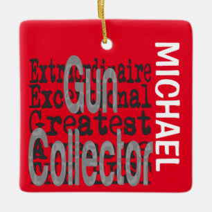 Anpassningsbar för Gun Collector Extraordinaire Julgransprydnad Keramik