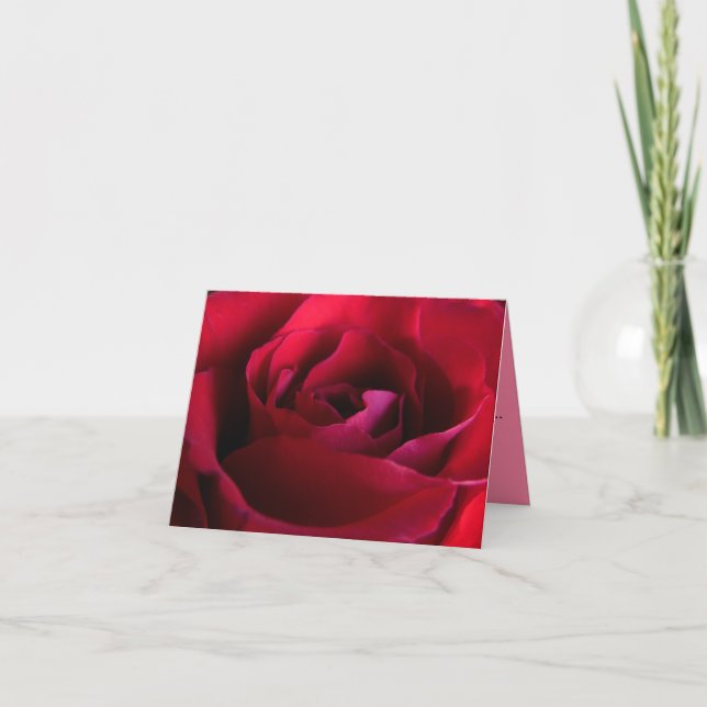 Anpassningsbar för hälsning av Röda blommor i ro-k Kort (Framsida)