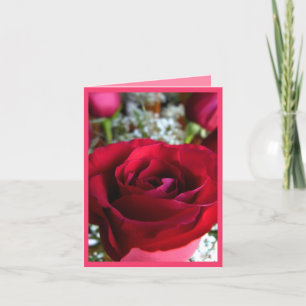 Anpassningsbar för hälsning av Röda blommor i ro-k Kort