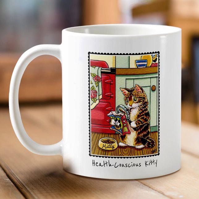 Anpassningsbar för hälsomedveten Kattunge Cute Cut Kaffemugg (Skapare uppladdad)