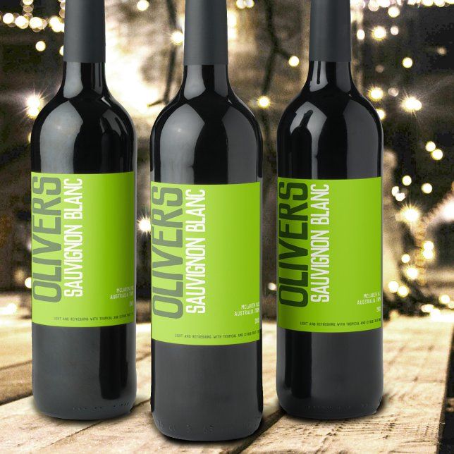 Anpassningsbar för hemvinodlartext för vita vin vinflaska etikett (Skapare uppladdad)