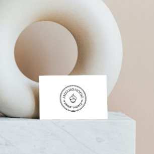 Anpassningsbar för homemade rustik logotyp enkel visitkort