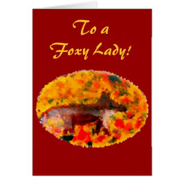 Anpassningsbar för höstfox för djurkonst hälsningskort