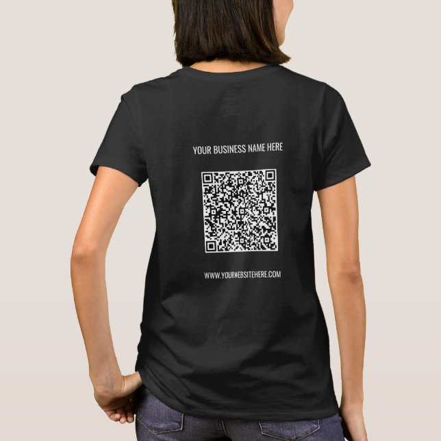 Anpassningsbar för information om skanning av QR-k T Shirt (Baksida)