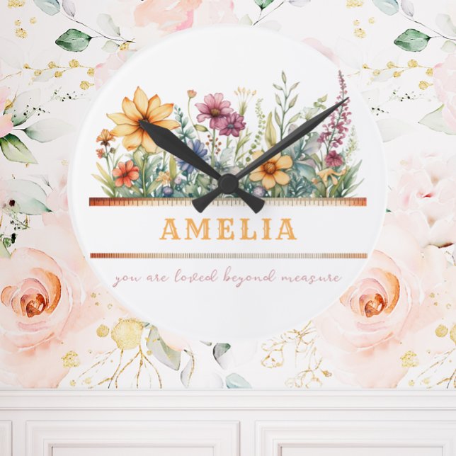 Anpassningsbar för inspirationsinriktad Blommigt m Rund Klocka (Skapare uppladdad)