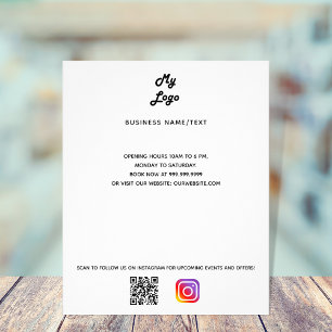 Anpassningsbar för instagram för logotyp av qr-kod flygblad