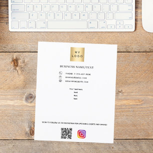 Anpassningsbar för instagram för logotyp av qr-kod flygblad
