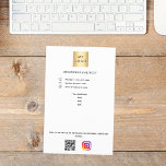 Anpassningsbar för instagram för logotyp av qr-kod flygblad<br><div class="desc">Vit bakgrund. Anpassa och lägga till din logotyp,  namn,  adress,  din text,  din egen QR-kod till ditt instagram-konto. Du kan också lägga till text på baksidan.</div>