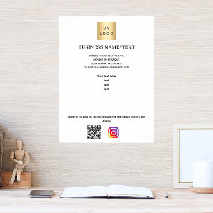 Anpassningsbar för instagram för logotyp av qr-kod poster