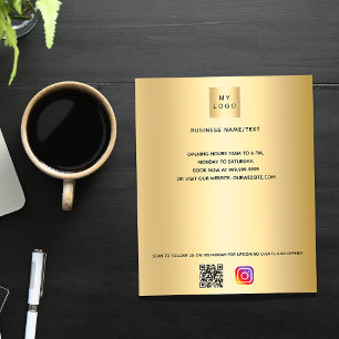 anpassningsbar för instagram-guld för logotyp av a flygblad