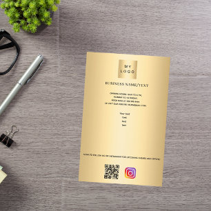 anpassningsbar för instagram-guld för logotyp av a flygblad