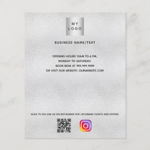 anpassningsbar för instagram-silver för logotyp av flygblad