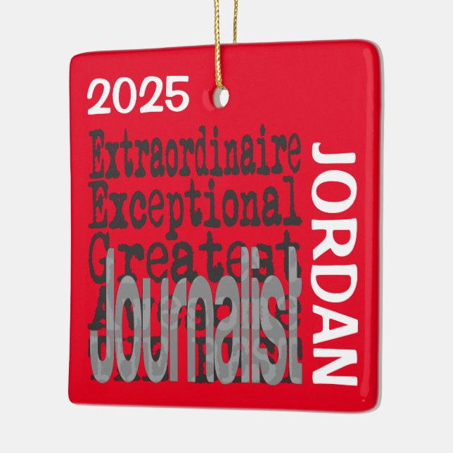 Anpassningsbar för journalistik julgransprydnad keramik (Vänster)