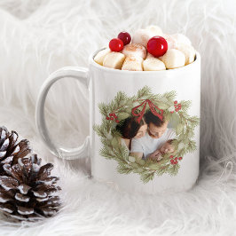 Anpassningsbar för julkrans kaffemugg
