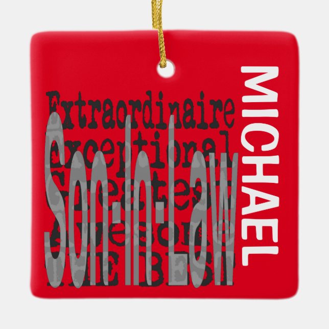 Anpassningsbar för juridisk person julgransprydnad keramik (Framsida)