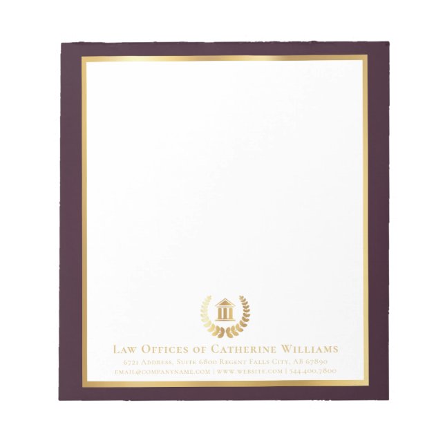 Anpassningsbar för juridisk Professionell Anteckningsblock (Framsida)