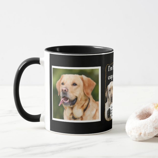 Anpassningsbar för kaffedrickande Labrador Mugg (Med munk)